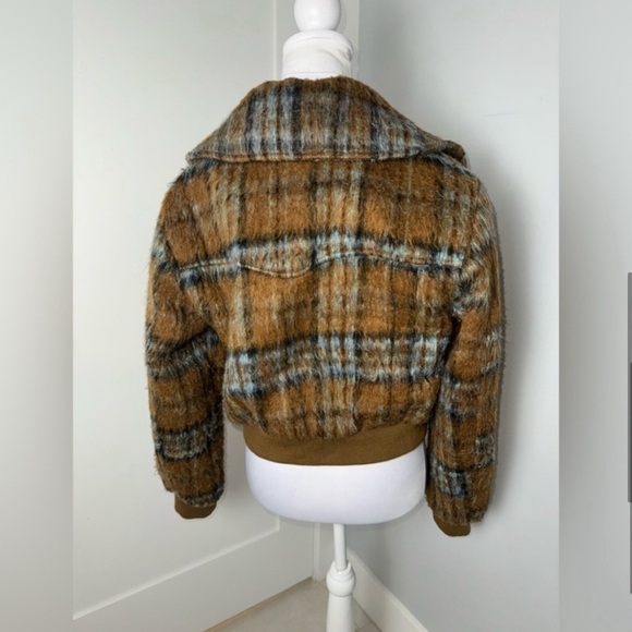 7 For All Mankind Alicia Plaid Bomber Jacket - Picture 6 of 9